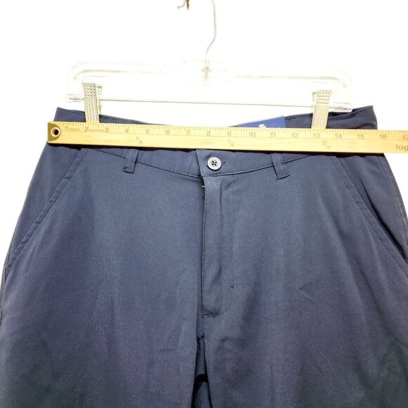 Izod Mens Navy Blue Stretch Wicking Flat Front Shorts Size 32 - Picture 5 of 9